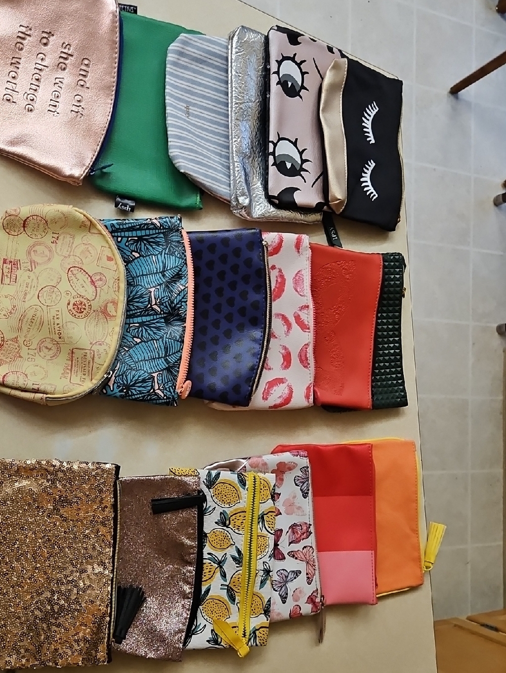 ipsy Makeup Accesory Pouch Set, 18 Total